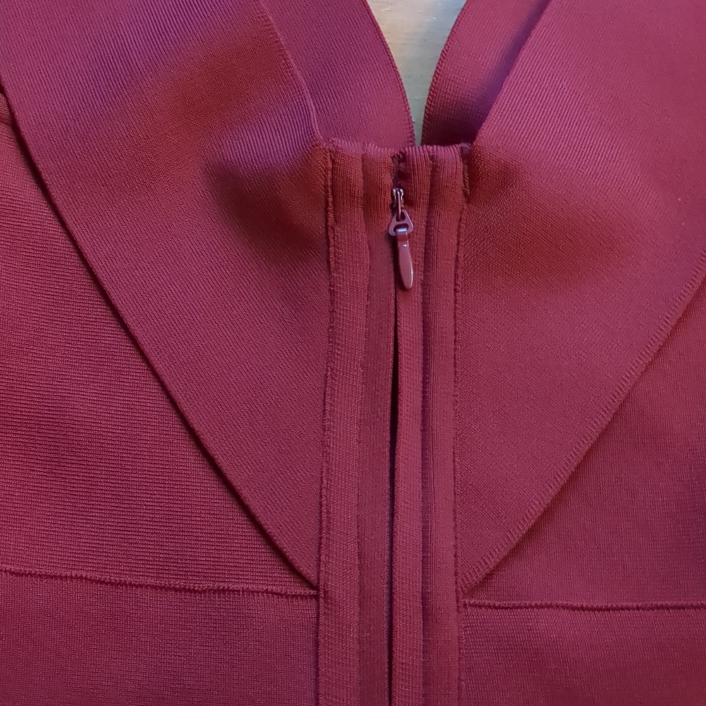 Maroon Bandage Dress Sz M - Picture 8 of 9